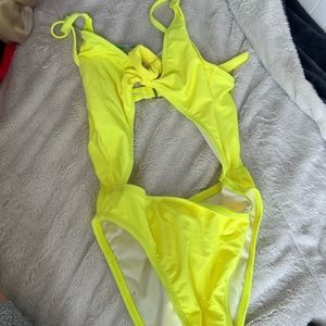 Neon Yellow Sexy One Piece